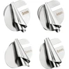4 dalių rinkinys presavimo pėdelėms valcuotam apsiuvimui, keturių dydžių: 3 mm, 4 mm, 5 mm, 6 mm nerūdijančio plieno siuvimo pėdelė, siuvimo reikmenys, tinkami siuvimo mašinoms
