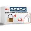 4 spynos Gerda Brass Line Kmz S60, vieno rakto sistema, 12 raktų