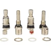 4 x sidabriniai metaliniai ventiliai, universalūs, 11.3 mm