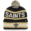 '47 Nfl New Orleans Saints Unisex Bering Žieminė Kepurė Su Bumbulu, Komandos Logotipas, Juoda/šviesiai Mėlyna