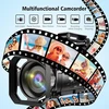 4k 48mp vaizdo kamera, vaizdo kamera 18x skaitmeninis priartinimas Wifi vaizdo kamera, skirta „youtube“, 3,0 colių Hd ekranas, tinklaraščių kamera su 2 baterijomis / belaidis mikrofonas / 64g Sd kortelė / nuotolinio valdymo pultas
