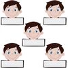 5 vardiniai magnetai Avatar Men perrašomi 5,5 x 5 cm magnetinėms lentoms, šaldytuvams, planavimo lentoms ir baltosioms lentoms. Emoji Magnet Men vardinis magnetas