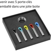 5 vnt. 2gb Usb atmintinės, metalinės, su pakabuku