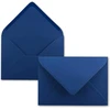 50 x vokai, formatas B6 - midnight mėlynas (vidurnakčio mėlyna) - tamsiai mėlyna - 12 x 17.5 cm - sudrėkinami klijai su smailėjančiu atvartu - 110 g/m² - kvietimų vokai