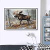 5d Deimantinė tapyba, Wowdecor elnio, elnio, miško, žiemos sniego gyvūnų pilnas rinkinys, didelė "pasidaryk pats" deimantinė tapyba pagal skaičius