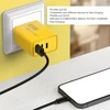 65w usb c įkroviklis, gan 3 prievadų pd maitinimo šaltinis qc3.0 greito įkrovimo blokas, skirtas galaxy s23, s23 ultra, s22, ios 15, 14, 13, ios book pro 16