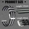 7 dalių elastinės laikrodžių apyrankės 22 mm apyrankė su greito atsegimo reguliuojama tampria nailono kilpa sportinė kvėpuojanti pakaitinė apyrankė vyrams moterims laikrodžio apyrankė nailoninė laikrodžio apyrankė