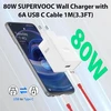 80 W įkroviklis su 1 metro usb-c įkrovimo laidu | sieninis įkroviklis greitasis įkroviklis supervooc warp įkroviklis, suderinamas su Oneplus 13 12 12r 11 10 pro