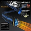 8k hdmi kabelis 2.1 - plokščias juostinis kabelis ultra high speed ii - su ethernet - 0.5 m - 8k uhd ii - 3d tv - earc - hdr10+ - 4320 p - 120 hz su dsc - 7680 x 4320 - medžiaginis apvalkalas - montavimas