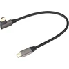 Aaotokk 90 laipsnių Usb 3.1 Type-c į Type-c kabelis, kampinis Usb Type-c 3.1 (male) prailginimo kabelis palaiko įkrovimą, duomenų perdavimą, audio, video kabelis nešiojamiems kompiuteriams, mobiliesiems telefonams (0,3 metro/1 pėda)
