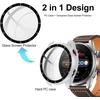 Acadeny dėklas su grūdinto stiklo ekrano apsauga, suderinamas su Huawei Watch 3 Pro, 9h kietumas, 360° visapusiškas apsauginis dėklas, itin plonas apsauginis pc dėklo dangtelis (netinka gt3 pro)