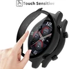 Acadeny dėklas su grūdinto stiklo ekrano apsauga, suderinamas su Honor Watch Gs3, 9h kietumas, 360° visapusiška apsauga, itin plonas apsauginis Pc dėklas, skirtas Honor Watch Gs3, juodas