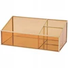 Action dėžutė-organaizeris papuošalams, auksinė 26x13x10 stiklas metalas