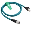 Actuator Sensor Ethernet tinklo kabelis M12 A koduotas 8 kontaktų lizdas į Rj45 Cat-7e jungiamąjį laidą, skirtas pramoninės Profibus automatikos programoms, 30 cm