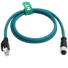 Actuator Sensor Ethernet tinklo kabelis M12 A koduotas 8 kontaktų lizdas į Rj45 Cat-7e jungiamąjį laidą, skirtas pramoninės Profibus automatikos programoms, 30 cm