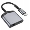 Adapteris Hoco Ls39 Usb-c į Usb-c / Jack 3.5mm, 27w, Pilkas