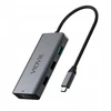 Adapteris Hub Vidvie Hub01 1xusb 3.0+2xusb 2.0+1xhdmi+1xrj45+1xpd+type C pilkas