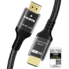 Adauxter 10k 8k Hdmi 2.1 kabelis 7.5 m, sertifikuotas 48gbps itin didelės spartos Hdmi kabelis su Ethernet 4k 240hz 165hz 144hz 120hz 8k 60hz Earc Hdcp2.3 Hdr10+ Pc nešiojamas kompiuteris Tv monitorius projektorius Ps5 X-box