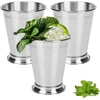 Affek Design 3 x nerūdijančio plieno vyno taurės, 400 ml, mint julep puodeliai, nedūžtantys metaliniai gėrimų puodeliai, kokteilių taurės, įvairių gėrimų stiklinės, baro, alaus puodeliai, baro reikmenys, mint julep taurės, metaliniai puodeliai