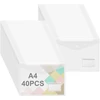 Agoer dokumentų aplankas su velcro užsegimu A4, 40 vnt. dokumentų aplankų A4 skaidrūs Din A4 aplankai su etiketėmis dokumentams tvarkyti, A4 formato dokumentų krepšys mokyklai, namams, biurui