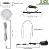 Aiboo 12 V Led spintelių apšvietimas, 1 vnt., po spintele montuojamas šviestuvas, virtuvinis įjungiamas šviestuvas su rankiniu jungikliu, vitrininis apšvietimas spintai, spintelei, lentynoms, Led apvalus spintelių šviestuvas, virtuvės šviestuvas, šilta ba