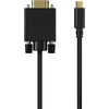Aisens - A109-0692 - usb-c į vga konverterio kabelis, usb-c/m-hdb15/m, juodas, 0.8m