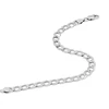 Aka Gioielli® vyriška apyrankė iš tikro 925 sidabro, padengta rodžiu - 7.2 mm plokščia grandinėlė - ilgis: 19 20 22 cm