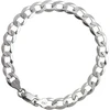 Aka Gioielli® vyriška apyrankė iš tikro 925 sidabro, padengta rodžiu - 7.2 mm plokščia grandinėlė - ilgis: 19 20 22 cm