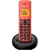 Alcatel E260 - Belaidis Dect telefonas - Kompaktiškas dizainas - Didelis apšviestas ekranas - Skambinimas laisvomis rankomis - Raudonas