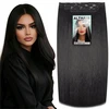 Alexander Style Sintetiniai plaukai Clip In, 3 vnt., 60 cm, priauginami, tamsiai rudi #2