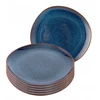 Altom Design Reactive Navy Mėlyna lėkštės, 6 vnt., 25,5 cm, tamsiai mėlynos