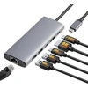 Amazon Basics Usb C šakotuvas kompiuteriams ir nešiojamiesiems kompiuteriams, 6 viename multiport adapteris su 100 W Max Pd įkrovimu, 4k Hdmi, 2 Usb-a prievadais, Ethernet, Type C duomenų prievadas