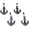 Anchor Cast Iron Shabby Chic staltiesės svareliai, sunkūs geležiniai jūriniai dekoratyviniai staltiesės svareliai, 4 vnt.