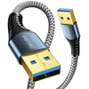 Andtobo usb 3.0 kabelis (2m) - a į a 5 gbps didelės spartos duomenų perdavimo kabelis, suderinamas su hdd, spausdintuvu, nešiojamojo kompiuterio aušintuvu, kameromis, išoriniu kietuoju disku, dvd