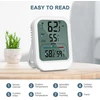 Ankilo belaidis matuoklis vidaus ir lauko temperatūrai bei drėgmei, belaidžio lauko jutiklio veikimo nuotolis iki 100 m, baltas