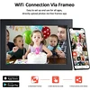 Aowasi 10.1 colio Wifi skaitmeninis nuotraukų rėmelis, 1920 x 1200 Hd Ips jutiklinis ekranas, elektroninis nuotraukų rėmelis su 16 gb atmintimi, automatinis nuotraukų/vaizdo įrašų pasukimas, greitas dalijimasis per Frameo programėlę (juodas)