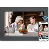 Aowasi 10.1 colio Wifi skaitmeninis nuotraukų rėmelis, 1920 x 1200 Hd Ips jutiklinis ekranas, elektroninis nuotraukų rėmelis su 16 gb atmintimi, automatinis nuotraukų/vaizdo įrašų pasukimas, greitas dalijimasis per Frameo programėlę (juodas)