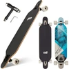 Apear ® longboard'as su užraktu ir T formos įrankiu, 100 kg, su pritvirtintu užrakto įtaisu, Abec 9 guoliai, suaugusiems, paaugliams ir vaikams