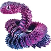 Apomoons gyvatės žaislas, lankstus 3d spausdintas 3d, 60 cm netikra gyvatės žaislas, juokingas gyvatės gyvūno žaislas, minkštos gumos gyvatės figūrėlė dekoravimui