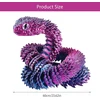 Apomoons gyvatės žaislas, lankstus 3d spausdintas 3d, 60 cm netikra gyvatės žaislas, juokingas gyvatės gyvūno žaislas, minkštos gumos gyvatės figūrėlė dekoravimui