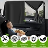 Apsauga nuo saulės automobilinė vaikams, 2 vnt. uv apsauga nuo saulės automobilinis skydelis universalus elastingas apsauga nuo saulės automobilinis tinklelis, magnetinis nuimamas apsauga nuo saulės automobilio šoninis langas vaikams ir naminiams gyvūnams