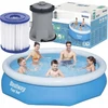 Apvalus pripučiamas baseino komplektas su Bestway filtruojančiu siurbliu 244 x 305 cm sodui