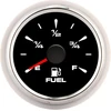 Aramox kuro lygio indikatorius, 2 colių 190 omų kuro indikatorius skaitmeninis ekranas 8 spalvų apšvietimas 12 V/24 V motociklui automobiliui jachtai (juodas ciferblatas su sidabriniu rėmeliu)