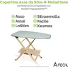 Arcol suderinamas su Foppapedretti lyginimo lentos pakaitiniu užvalkalu elastinis pagamintas Italijoje lyginimo lentos užvalkalas 100% medvilnė (užvalkalas + spaustukas, žalias, modernus)