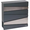 Arregui Armor E6905 dizainerio pašto dėžutė, pagaminta iš galvanizuoto plieno su laikraščio laikikliu, pašto dėžutė + laikraščių dėžutė, dydis M (din A4), moderni sieninė pašto dėžutė su apsauginiu atvartu, antracito pilka