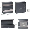 Arregui Armor E6905 dizainerio pašto dėžutė, pagaminta iš galvanizuoto plieno su laikraščio laikikliu, pašto dėžutė + laikraščių dėžutė, dydis M (din A4), moderni sieninė pašto dėžutė su apsauginiu atvartu, antracito pilka