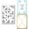 Arriettycraft gėlių kampinis antspaudas kortelių gamybai arba žurnalų rašymui, filigraninis kampinis gumos antspaudas Flourish Corner silikoninis antspaudas scrapbooking'ui, popieriaus amatams, dekoravimui