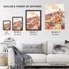 Artery8 Maroko horizontas spalvingas akvarelinis miesto peizažas svetainei didelis sienos meno plakatas spaudinys storas popierius 18 x 24 coliai