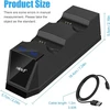Aryee Ps4 valdiklių įkrovimo stotelė, įkroviklis Ps4 valdikliui, dviguba įkrovimo stotelė su Usb įkrovimo laidu, skirta Playstation4/ps4/ps4 Slim/ps4 Pro, 1.8 val. greitas įkrovimas