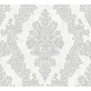 A.s. Création Pure Elegance 397655 flizelininiai tapetai su ornamentais, 0.53 x 10.05 m, balti, pilki, barokiniai tapetai, pagaminti Vokietijoje